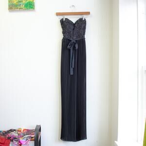 Vintage Strapless Dress Black